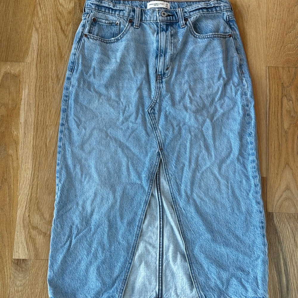 Abercrombie & Fitch Light Blue Denim Skirt